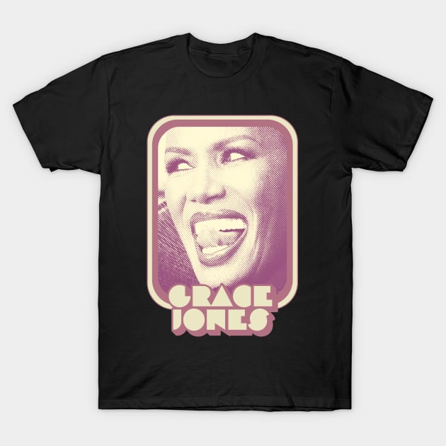 Grace Jones / Retro Style 80s Aesthetic Design T-Shirt by DankFutura